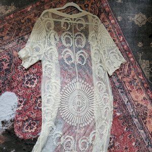 Anthropologie lace kimono